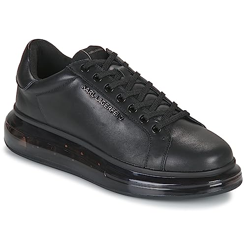 KARL LAGERFELD Kapri Kushion (Men's Front Lace-up Fasteni Comfy Sl Trainers Black Mono, US 11)