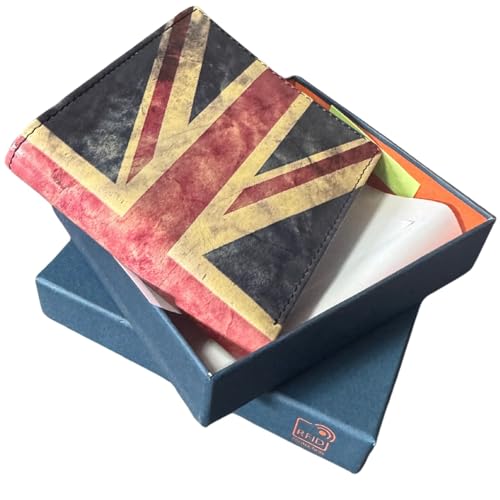Porte-cartes en cuir 8 emplacements blocage RFID taille L multicolore
