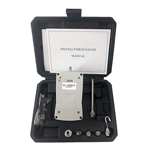 Digital Professional Push Pull Force Gauge with Max Load Value 200N 20Kg 45Lb 720Oz Load Division Value 0.1N 0.01kg 0.01Lb 1Oz