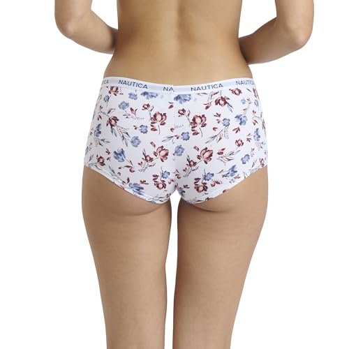 Image of Nautica Women's Cotton Boyshort Underwear Set, 5-Pack