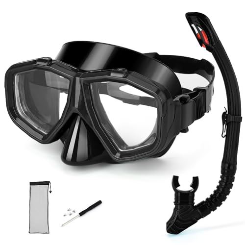 Equipo de snorkel para miopía ideal para nadar sin vaho con máscara de silicona estanca