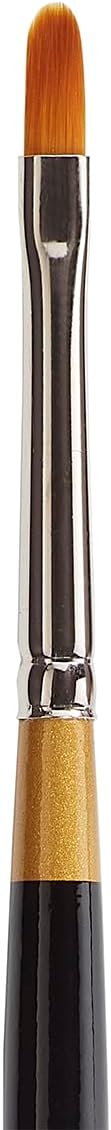 KINGART Premium 5 pc. Original Gold 9500 Series Filbert Artist Brush Set, Synthetic Golden Taklon Hair for Acrylic, Oil, Watercolor and Gouache Painting, Short Handle, 5 Sizes: 2, 4, 6, 8, 10