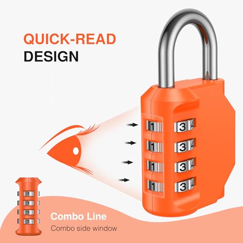 image for Puroma 2 Pack Combination Lock for Locker 4 Digit Outdoor Waterproof P