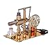 PUOSUO Hot Air Stirling Motor Power Generator Alpha Engine Model with LED Lights Kit Teaching Stirling Engine Kit for Adults Desktop Educational (D)