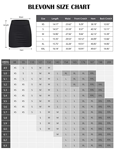 Image of BLEVONH Women Tennis Skirts Inner Shorts Elastic Sports Golf Skorts with Pockets