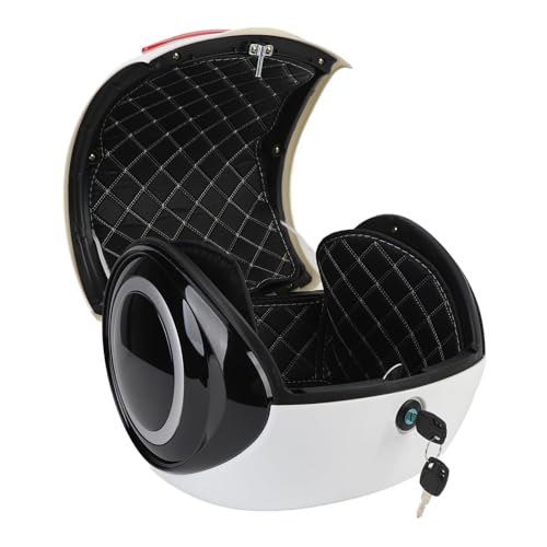 Lightweight ABS Motorcycle Tail Box, 32L Storage Capacity, Scooter Tail Box Removable, Fashion Design, Backrest Reflective Strip