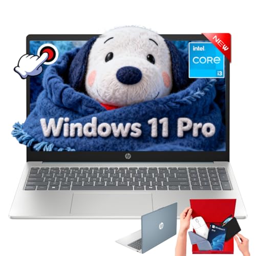 Image of HP 15.6 Touchscreen Laptop Computer - 16GB RAM, 512GB SSD, Windows 11 Pro, FHD Anti-Glare, Intel Core i3-N305, Intel UHD Graphics, Copilot AI, Long Battery Life, Business Laptop for Work & Students