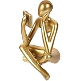 Décoration sculpturale – la statue réaliste du penseur en pleine réflexion est élégante et , empreinte d'abstraction et d'art, une statue de penseur moderne