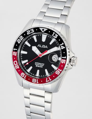 Image of Alba Men's Dual-Tone Bezel with Black Dial Automatic Watch - AU4073X1