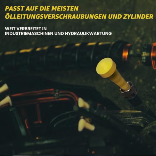 DLYYPLUS Hydraulik Öl Service Stopfen, Universal Verschlüsse Gummistopfen für Schläuch, Hydraulikschläuchen, Ölleitungen, Rohrleitungen, Bewässerung, Landmaschinen, Verhinderung von Lecks, 1-42mm
