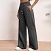 Womens Sweatpants Casual Wide Leg Baggy Y2K Pants High Waisted Drawstring Palazzo Joggers Fashion Outfits Clothes with Pockets 2025 Trousers Athletic Straight Flared Joggers with Pockets Dark Gray