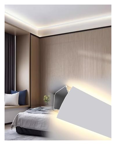 Profilé LED aluminium pour plafond avec couvercle diffuseur de lumière