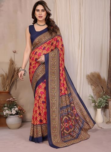 Image of Yashika Women's Georgette Saree with Blouse Piece for Traditional Ethinic Wear Sari