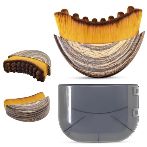 PUUR HOUSE Lymphatic Contour Face Brush-Facial Dry Brush-Lymphatic Drainage Massager,Soft Dry Brushing Beauty Tool for Jawline, Chin & Facial Sculpting Designed to Fit Precisely and Relieve Fatigue