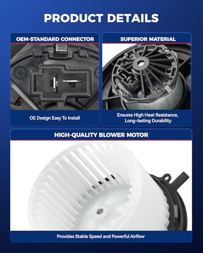 Image of KAX AC Blower Motor for Honda Pilot 2003 2004 2005 2006 2007 2008, Acura MDX 2002 2003 2004 2005 2006 - HVAC Heater Blower Motor Replaces# 75847,79310S2K003