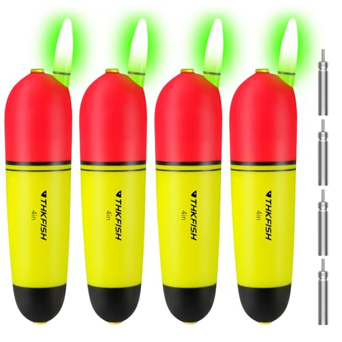 THKFISH Fishing Slip Bobbers, EVA Foam Bobbers Night Fishing Slip Bobbers Slip Corks for Fishing Catfish Bobbers Assortment Freshwater,4in 6in 7in