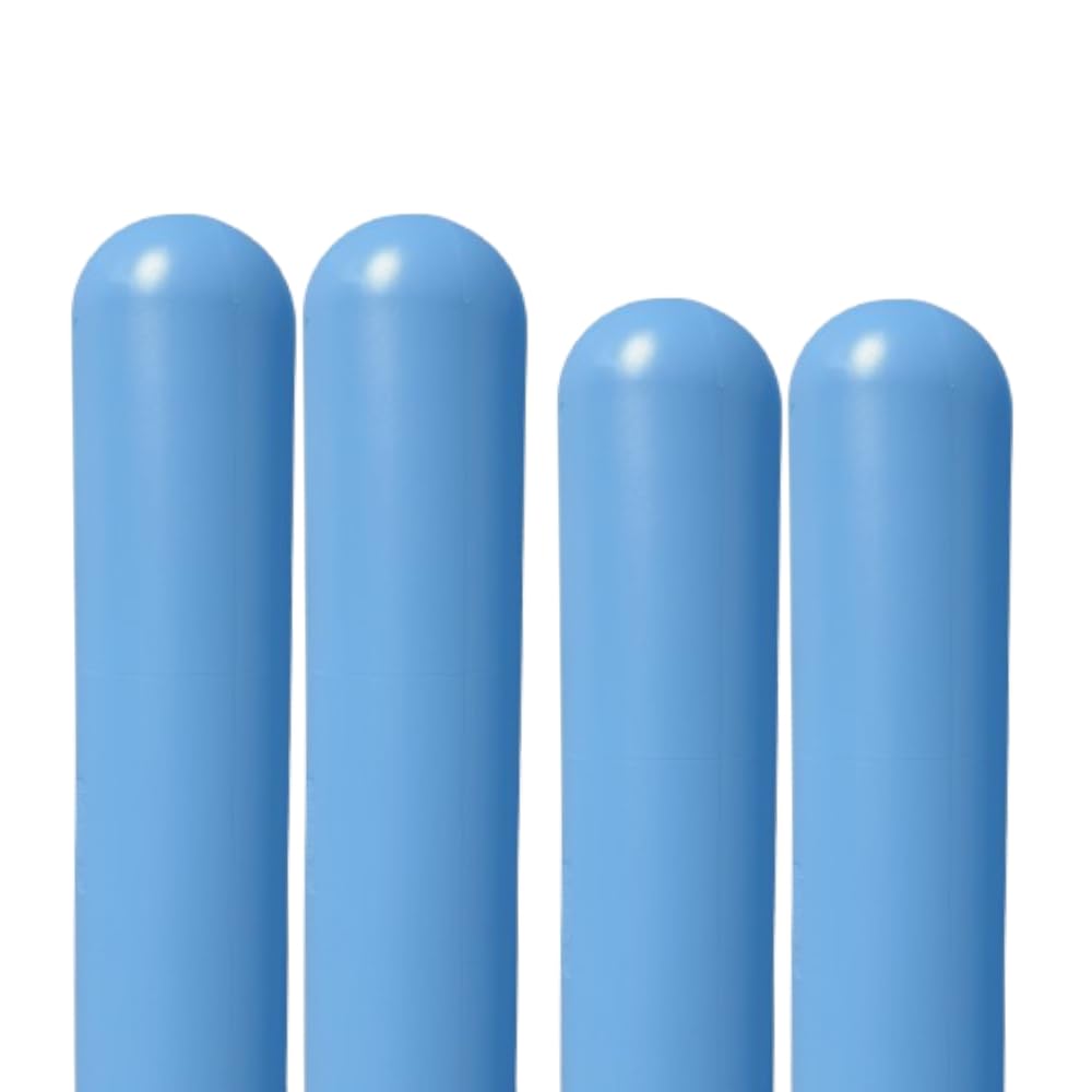 d 7" x 60" Round Top Bollard Cover Packs - (Steel Blue by Innoplast – 4-Pack, Steel Blue, Model BCRT760-Pack
