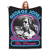 George Music Jones Blankets Ultra-Soft Flannel Throw Blanket for Sofa Bedroom Home Travel All Season Use 40'x30'