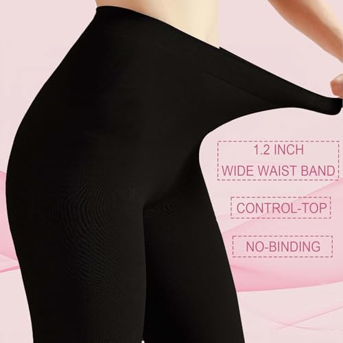Image of Weziarer Women's Opaque Tights,70D Soft Solid Color Control Tights for Women,High Waist Womens Footed Pantyhose Multicolor
