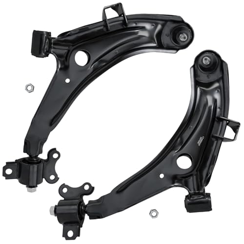 Image of Detroit Axle - 8pc Front End Suspension Kit for 1997-2001 Hyundai Tiburon 1996-2000 Elantra, 2 Lower Control Arms with Ball Joint 4 Inner Outer Tie Rod Ends 2 Boots Replacement