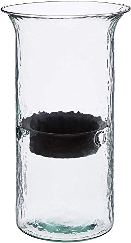 First of a Kind Glass Hurricane Pillar Candle Holder with