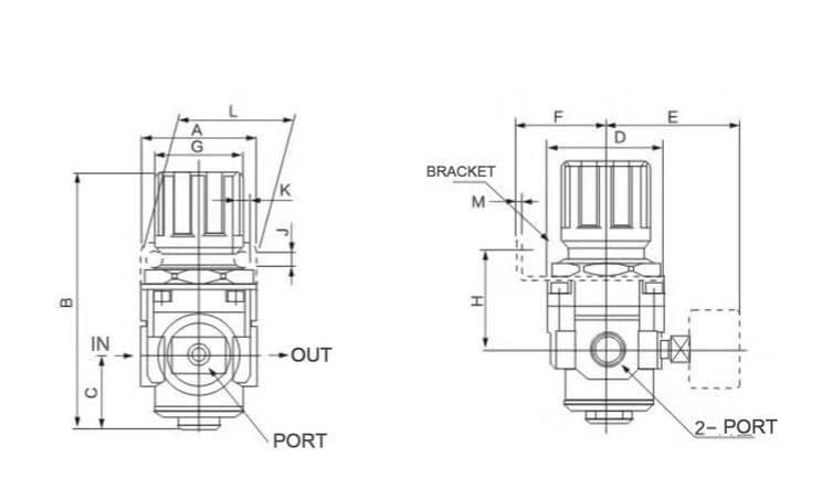 Image of Air Filter Regulator /Air Pressure Regulator for Dental Chairs for the pressure of air in a pneumatic system. dental chair parts (AIR FILTER REGULATIOR)