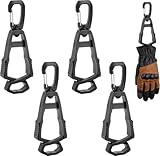 【Design antidérapant】: le design antidérapant du clip à gants qui reste solidement fixé à votre ceinture, sac ou vêtement de travail. Avec un simple toucher, le support de gants rotatif à 360° peut être facilement retiré, de sorte que vous pouvez facilement fixer vos gants et autres ustensiles