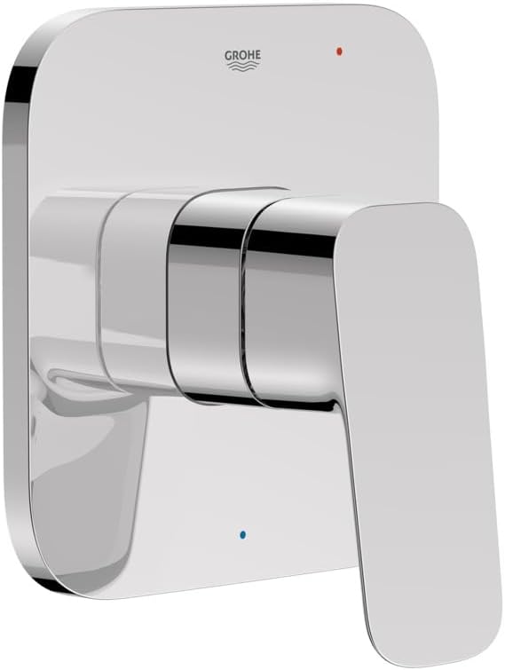 Grohe 1019280000 Cubeo Pressure Balance Valve Trim with Cartridge, StarLight Chrome