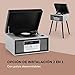 auna Mary ANN Tocadiscos - Dab+, 24W máx, Reproductor de CD, Bluetooth,...