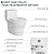 One-Piece Toilet with ADA 17.5" Height - Elongated Bowl, White Ceramic Toilet with PP Slow-Close Seat