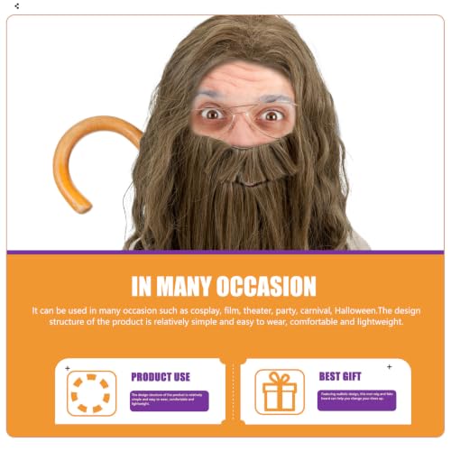 Peluca de hombre dorada cómoda cosplay Halloween TEHAUX 7