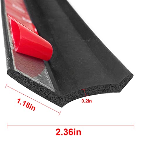 Universal Garage Door Threshold Seals Bottom Rubber Replacement, Weatherproofing Garage Door Weather Stripping With Nails (10Ft) #TOP1