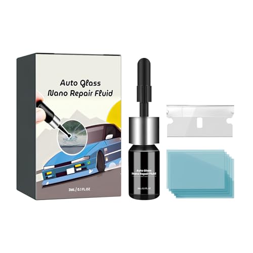 Auto Glass Nano Repair Fluid,Reparador Cristal para Vidrio De Automóvil,Reparar Arañazos,para Lunas Rotas Y Vidrio De Automóvil,3ML