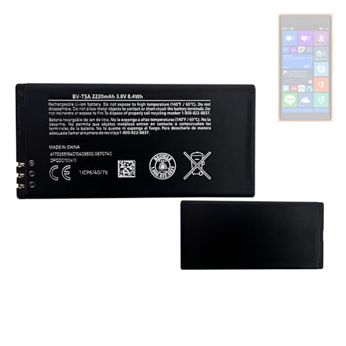 HIGHAKKU Batería de repuesto BV T5A compatible con No kia Lumia 735, 730 Dual Smartphone