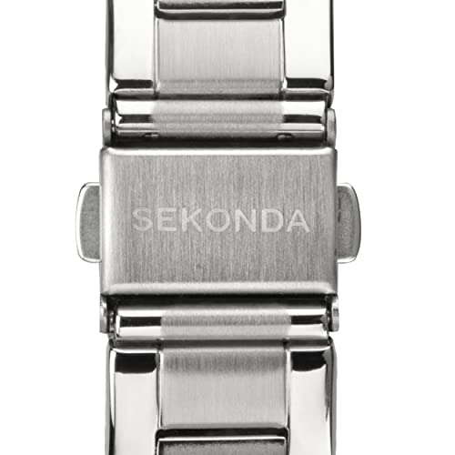 Sekonda Taylor Ladies 34mm Quartz Watch in Green with Analogue Date Display, and Silver Stainless Steel Strap 40397 - Image 7