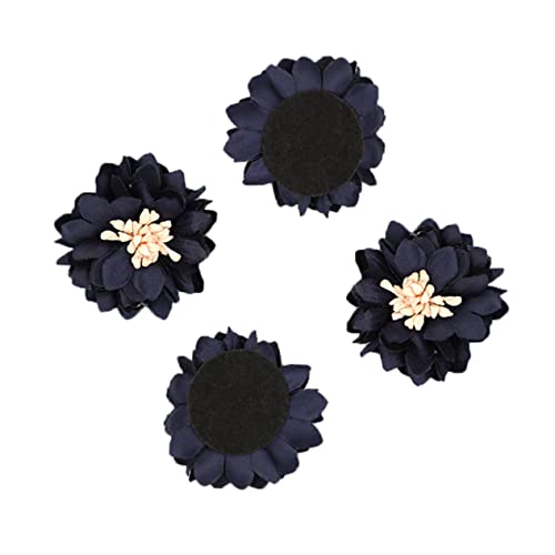 20 piezas de decoraciones de flores de crisantemo secas azules miniatura 5