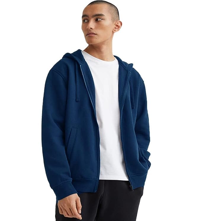 paklon Hoodie for Men Solid Zipper Hoodie with Full Sleeves Cotton Sweatshirt Winter Wear-picture-10