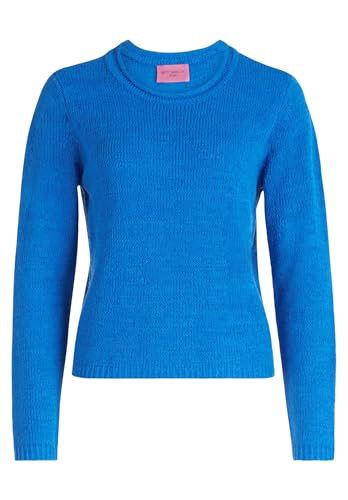 Betty Barclay Damen Grobstrick-Pullover mit Effektgarn 38, Mittelblau