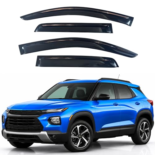 Image of IG Window Visors Fit for 2021-2026 Chevrolet /Chevy Trailblazer, Out-Channel Rain Guards Vent Wind Deflectors 4PC, Car Accessories for 21-26 Trailblazer