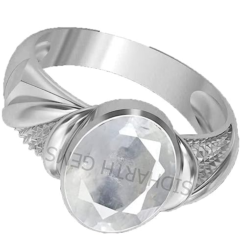 Anillo de plata ajustable de ratán con zafiro blanco que se adapta a tu medida 3
