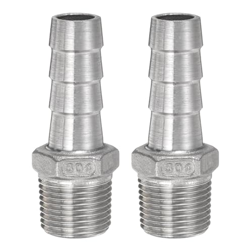 QUARKZMAN 2Pcs Inox Acier Tuyau Cannelé Raccord 0,5