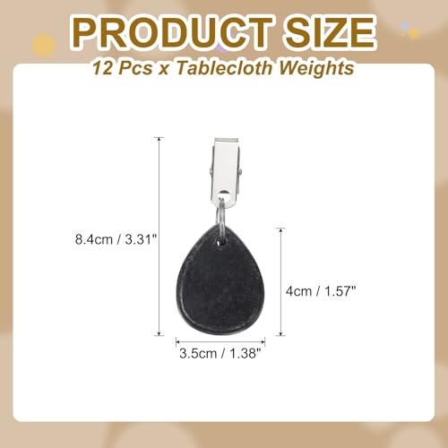 Poids de nappe en obsidienne anti-vent pour table de fête extérieure