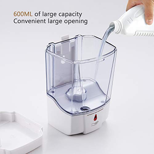 Image of interhasa! Soap Dispenser, Touchless Hand Sanitizer Dispenser Wall Mount Automatic Soap Dispenser for Commercial Home and Kitchen, 600ml /20oz