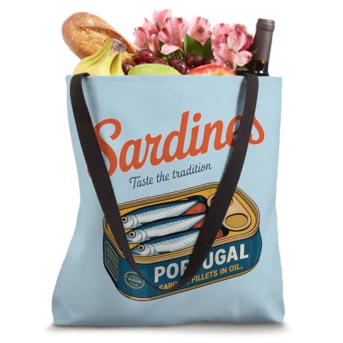 Portugal Taste the Tradition Canned Fish Art Sardines Tote Bag miniatura 4