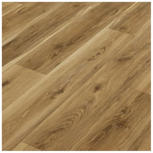 HORI Klick Hartvinylboden aus hochwertigem SPC ohne PVC, Katoomba, rustikale Landhausdiele, 1,768 m², Trittschalldämmung, wasserfest, für Fußbodenheizung und Feuchträume geeignet,