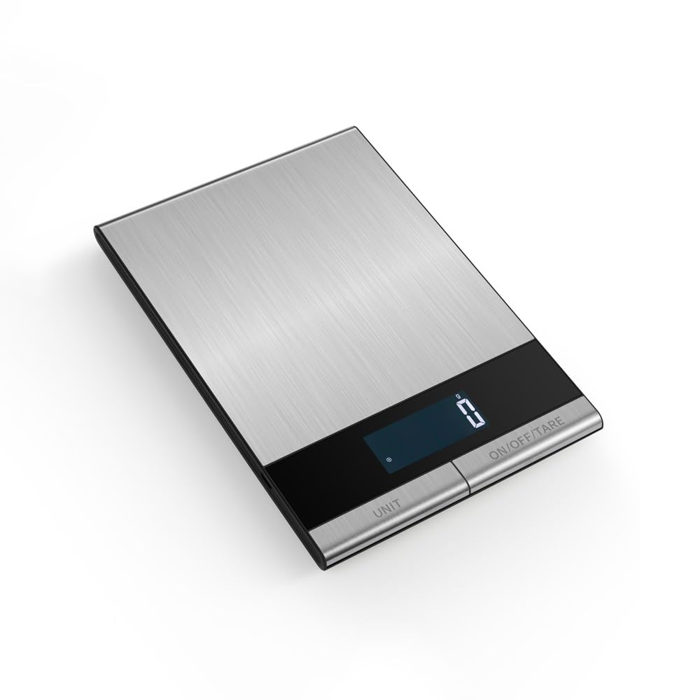 Báscula de Alimentos, báscula de Cocina Digital, Peso en Gramos y onzas for Hornear, cocinar y Preparar Comidas, 10 Unidades con función de Tara(5kg/1g)