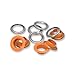 Produktbild Prym 542546 Ösen mit Scheiben, 11 mm, orange/silberfarbig