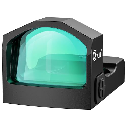 CVLIFE WolfCloak X04 Motion Awake Green Dot Sight for RMR Cut Footprint, 3 MOA Green Dot Open Reflex Sight, 24mm Lens Optics Scope for Full-Sized Pistols, Adapter for Glock MOS & 21mm Picatinny Base
