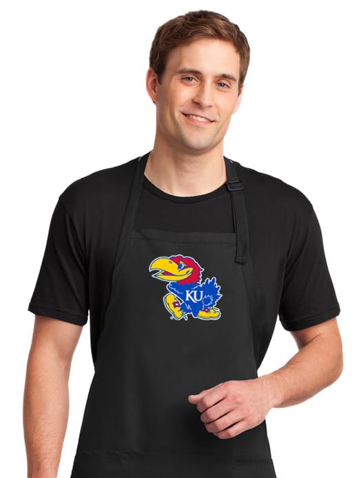 Broad Bay University of Kansas Aprons KU Jayhawks w/Pockets Grilling Gift Him Her Men