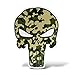 erreinge Sticker Army Teschio Camouflage Militare Adesivo Sagomato in PVC per Auto Lunotto Finestrino Moto Scooter Casco - cm 10